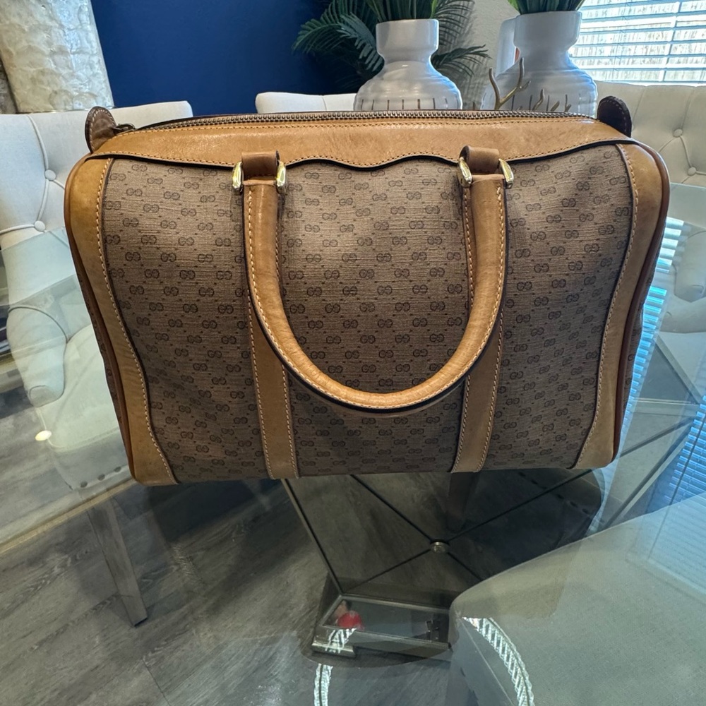 Gucci Brown Monogram Tote Bag